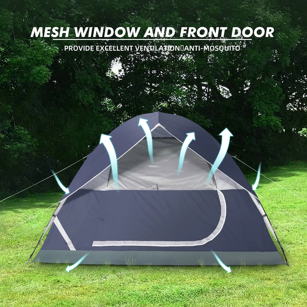 Camping Tent Waterproof 5-6 Person Tent for Camping Outdoor Backpacking Tents Lightweight Dome Tent Windproof Emergency Tent Easy up Tents with Carry Bag