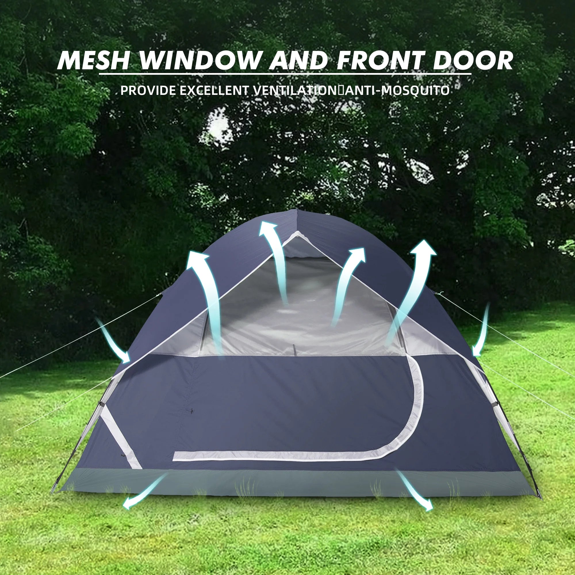 Camping Tent Waterproof 5-6 Person Tent for Camping Outdoor Backpacking Tents Lightweight Dome Tent Windproof Emergency Tent Easy up Tents with Carry Bag
