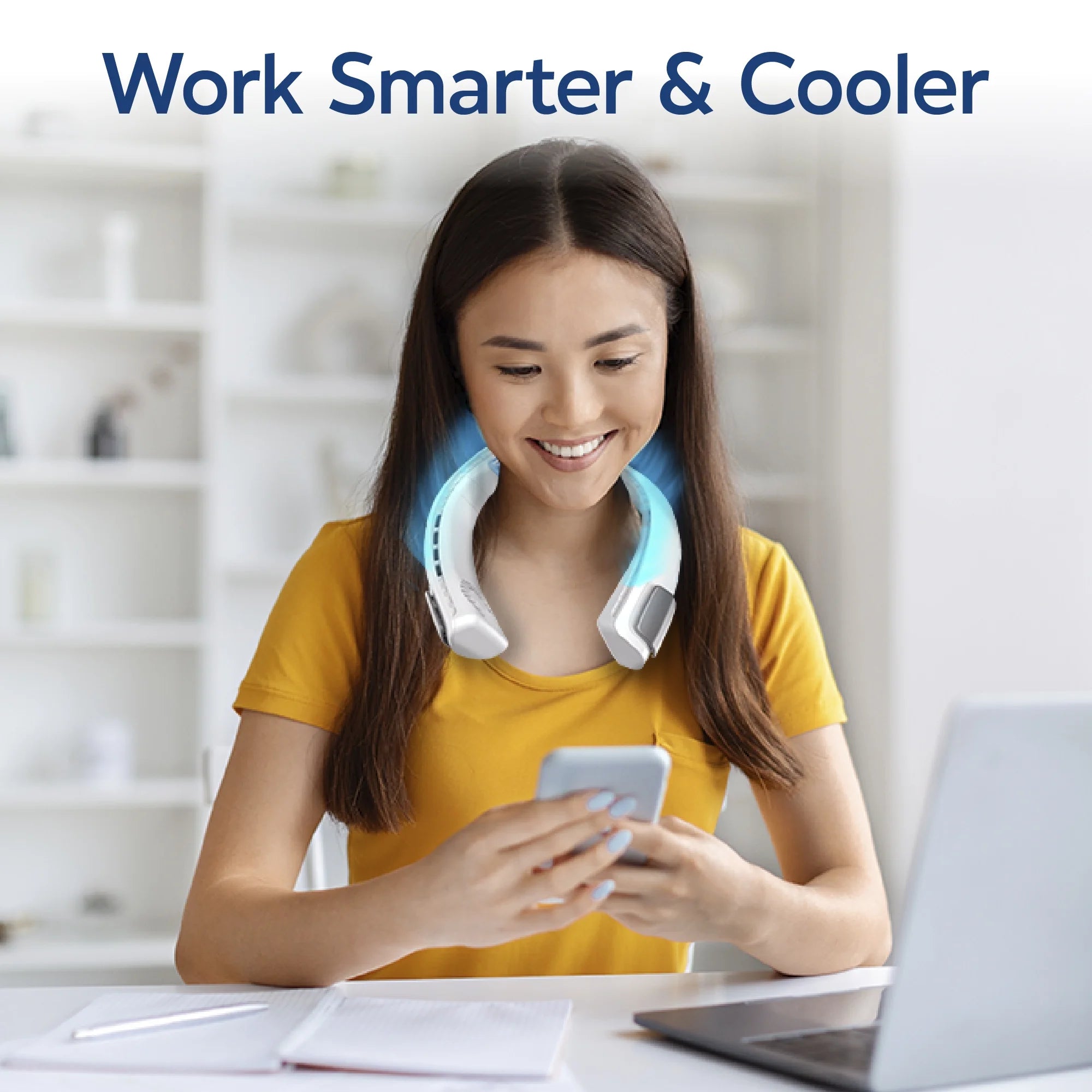 Freedom Neck Cooler, Portable Neck Fan with 3 Fan Speeds, USB Charging, 6-Hour Battery